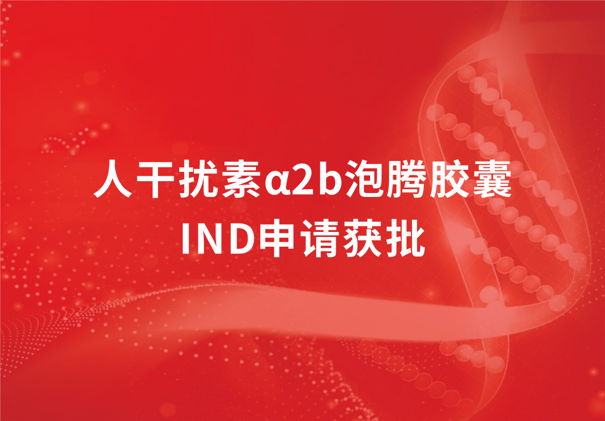 再传喜讯！尊龙凯时制药人干扰素α2b泡腾胶囊临床试验申请获批